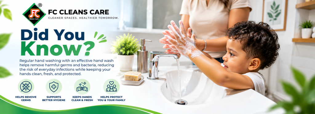 Child washing hands with soap for better hand hygiene